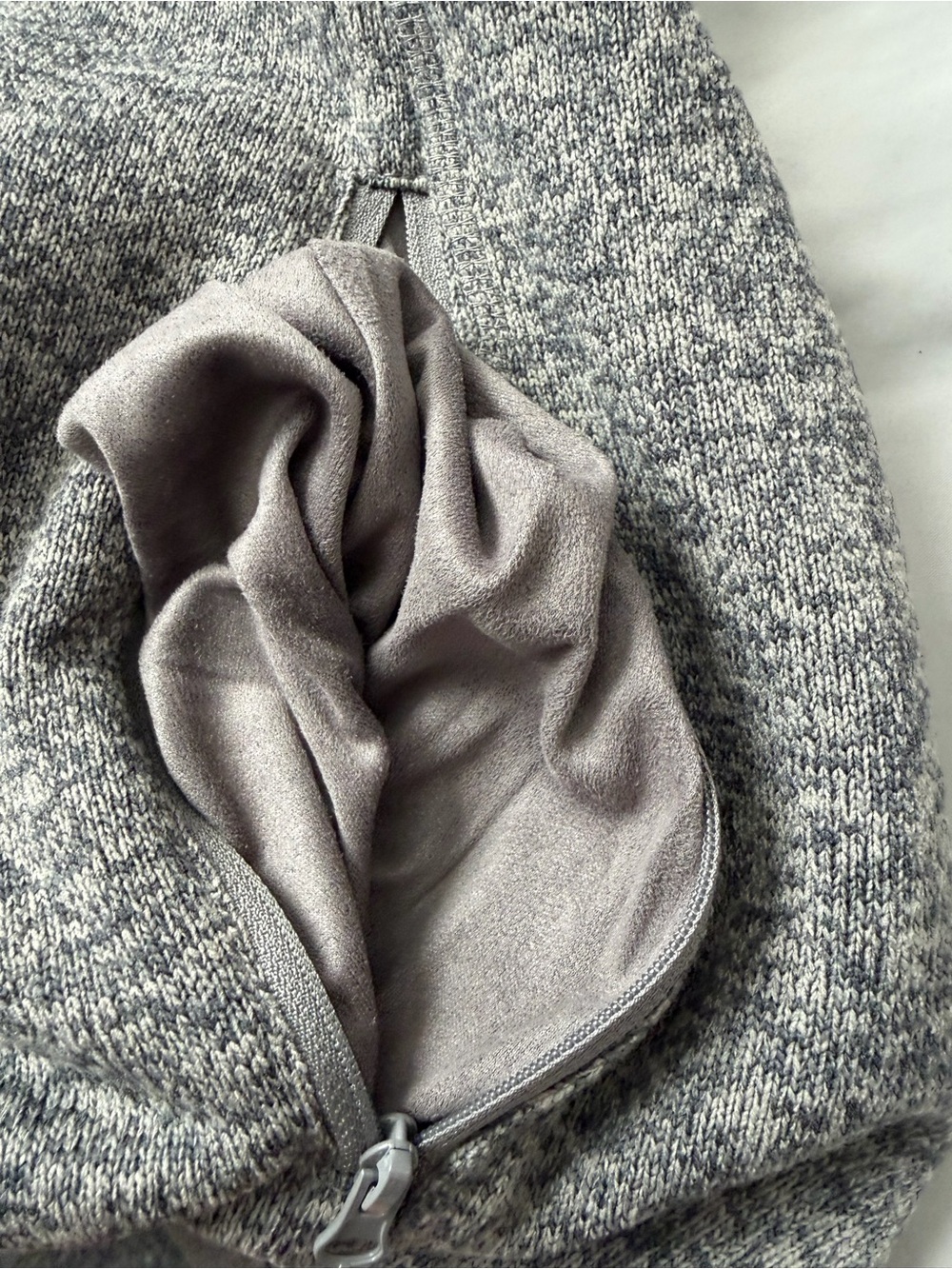 Smith’s Workwear Men’s L Gray Sweater Fleece 1/4 Zip Pullover Pockets - Picture 7 of 11